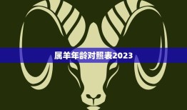 属羊年龄对照表2023(你的年龄对照表看看你是哪一档)