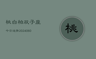 桃白柏双子座今日运势(20240613)