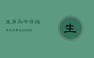 生肖马今日运势天秤男生(20240615)