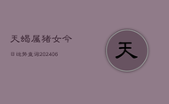 天蝎属猪女今日运势查询(6月22日)