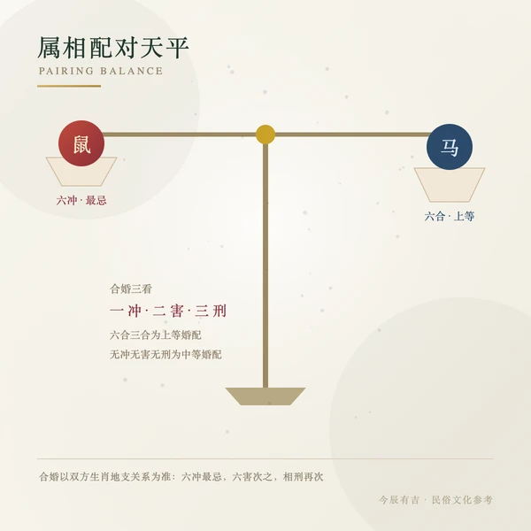 双方属相配对天平