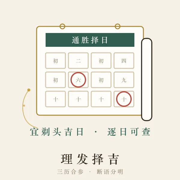 理发店转灯与月历插画