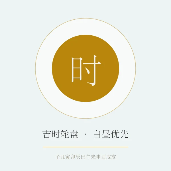 时辰吉时轮盘插画