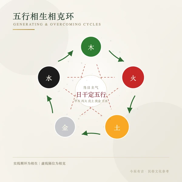 五行相生相克圆环图
