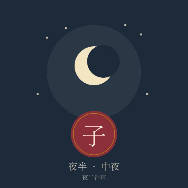 夜半时辰意象插画